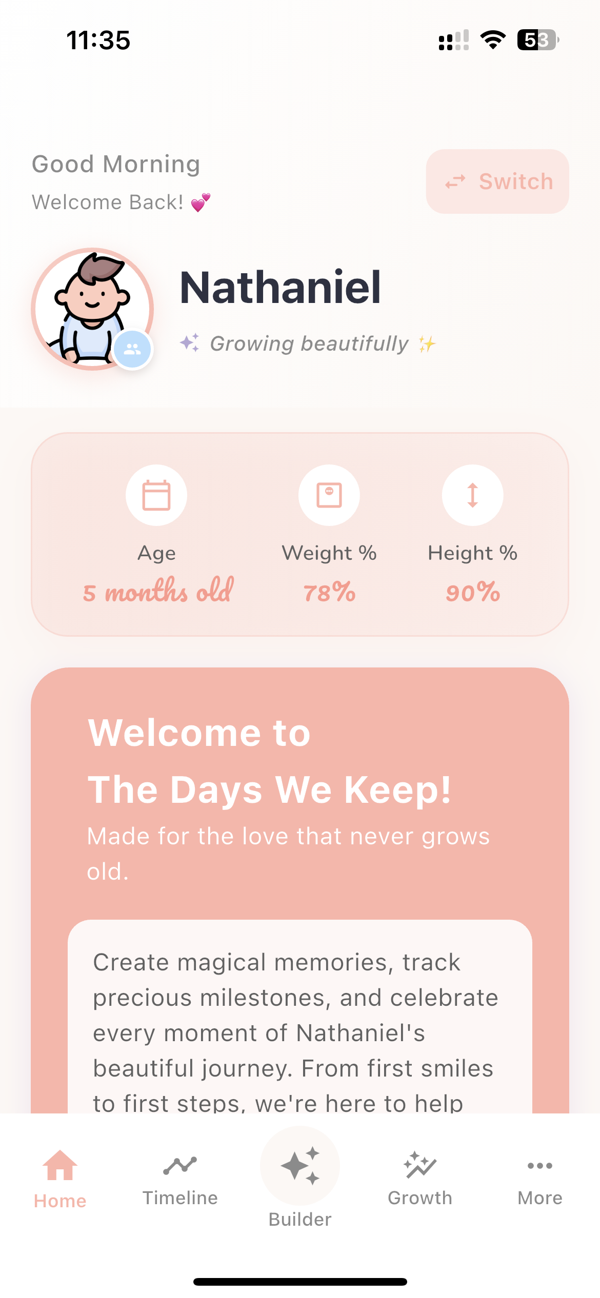 The days We Keep App preview