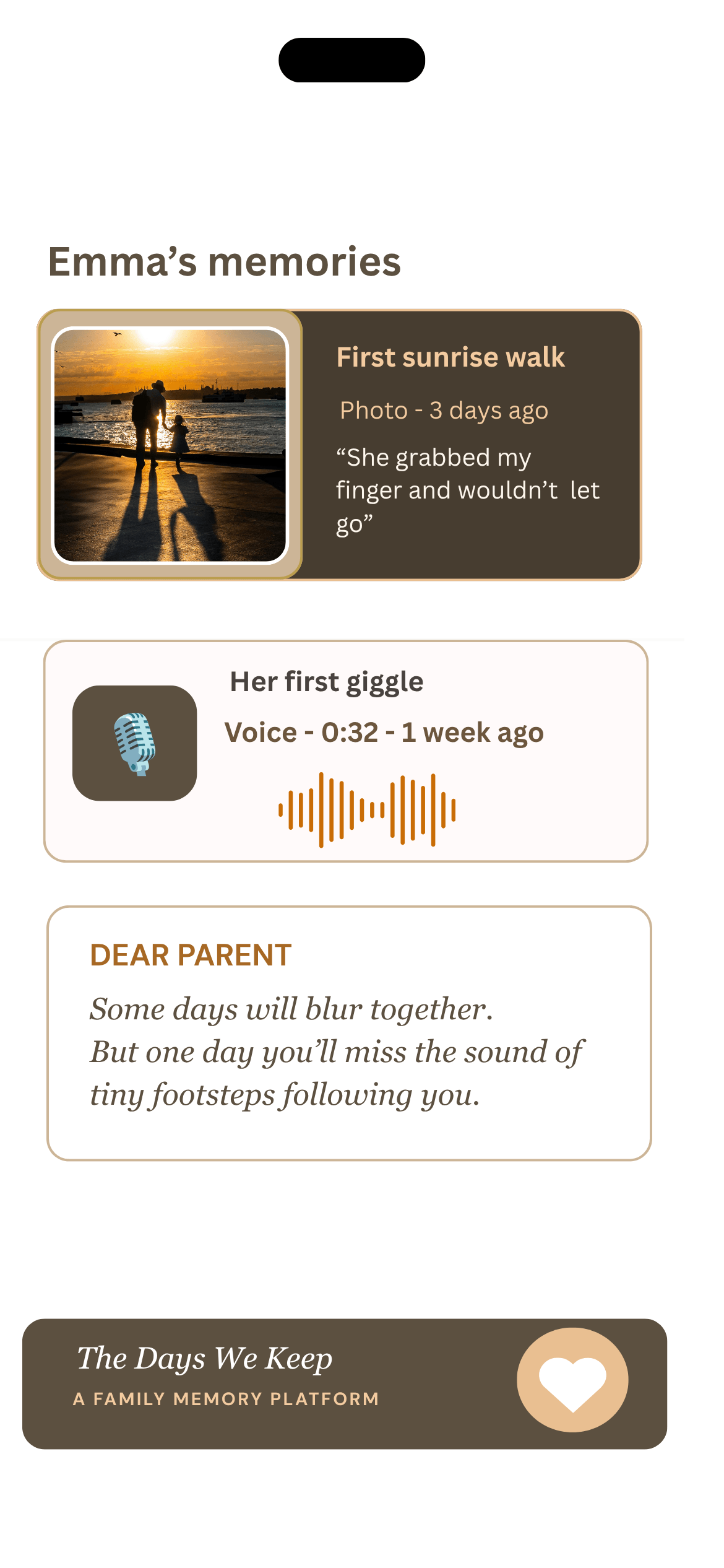The Days We Keep story timeline